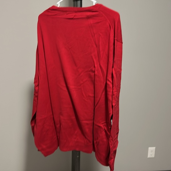 Lands’ End Red V-Neck Sweater Size XXLT - Picture 2 of 3